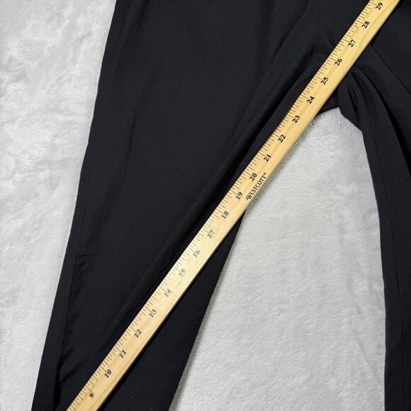 April Cornell Black Wide Leg Pants Women's Medium Embroidered Floral Boho Cotton - Picture 8 of 16